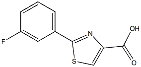 2-(3-FLUOROPHENYL)THIAZOLE-4-CARBOXYLIC ACID, 95+% Struktur