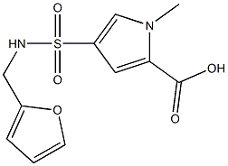 4-{[(2-FURYLMETHYL)AMINO]SULFONYL}-1-METHYL-1H-PYRROLE-2-CARBOXYLIC ACID Struktur