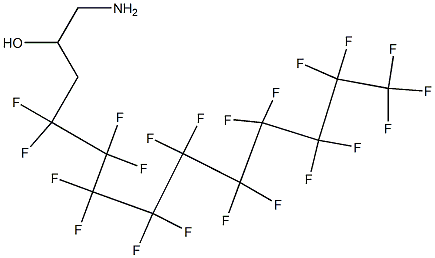 1-Amino-4,4,5,5,6,6,7,7,8,8,9,9,10,10,11,11,12,12,13,13,13-henicosafluoro-tridecan-2-ol Struktur