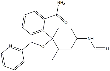 3-methyl-4-(4-(pyridin-2-ylmethoxy)cyclohexanecarboxamido)benzamide Struktur