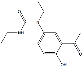 N,N-DIETHYL-N-(3-ACETYL-4-HYDROXYPHENYL)UREA Struktur