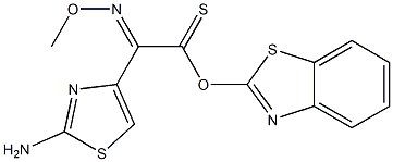 (BENZOTHIAZOL-2-YL)-2-METHOXYIMINO-2-(2-AMINOTHIAZOL-4-YL)THIOACETATE Struktur