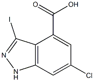 6-CHLORO-3-IODOINDAZOLE-4-CARBOXYLIC ACID Struktur