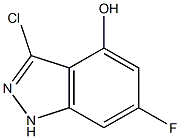 6-FLUORO-4-HYDROXY-3-CHLOROINDAZOLE Struktur