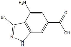 4-AMINO-3-BROMOINDAZOLE-6-CARBOXYLIC ACID Struktur