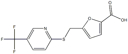 5-(5-(TRIFLUOROMETHYL)PYRIDIN-2-YLTHIOMETHYL)-2-FUROIC ACID Struktur