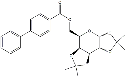 1,2:3,4-DI-O-ISOPROPYLIDENE-6-O-(4-PHENYLBENZOYL)-A-D-GALACTOPYRANOSE Struktur