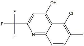 5-Chloro-6-Methyl-2-(Trifluoromethyl)Quinolin-4-ol Struktur