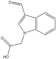 2-(3-Formyl-1H-indol-1-yl)acetic acid Struktur