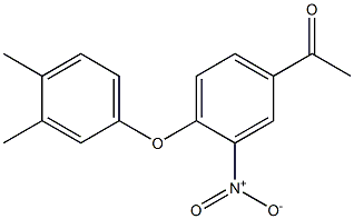 1-(4-(3,4-dimethylphenoxy)-3-nitrophenyl)ethanone Struktur