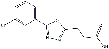 3-(5-(3-chlorophenyl)-1,3,4-oxadiazol-2-yl)propanoic acid Struktur