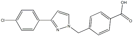 4-((3-(4-chlorophenyl)-1H-pyrazol-1-yl)methyl)benzoic acid Struktur