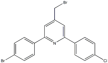 4-(bromomethyl)-2-(4-bromophenyl)-6-(4-chlorophenyl)pyridine Struktur