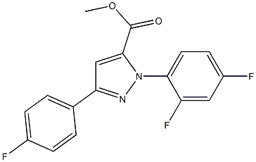 methyl 1-(2,4-difluorophenyl)-3-(4-fluorophenyl)-1H-pyrazole-5-carboxylate Struktur