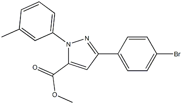 methyl 3-(4-bromophenyl)-1-m-tolyl-1H-pyrazole-5-carboxylate Struktur