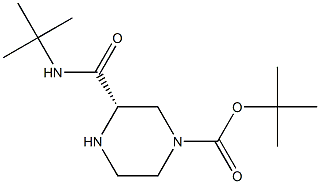 N-TERT-BUTYL-4-(TERT-BUTOXYCARBONYL)-PIPERAZINE-2(S)-CARBOXAMIDE Struktur