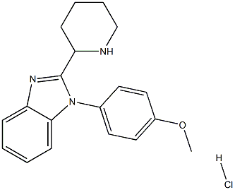 1-(4-METHOXYPHENYL)-2-PIPERIDIN-2-YL-1H-BENZIMIDAZOLE HYDROCHLORIDE Struktur