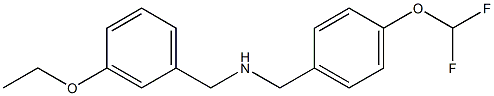 1-[4-(DIFLUOROMETHOXY)PHENYL]-N-(3-ETHOXYBENZYL)METHANAMINE Struktur