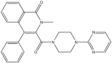 2-METHYL-4-PHENYL-3-[(4-PYRIMIDIN-2-YLPIPERAZIN-1-YL)CARBONYL]ISOQUINOLIN-1(2H)-ONE Struktur