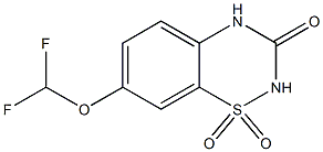 7-(DIFLUOROMETHOXY)-2H-1,2,4-BENZOTHIADIAZIN-3(4H)-ONE 1,1-DIOXIDE Struktur