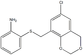 2-{[(6-chloro-4H-1,3-benzodioxin-8-yl)methyl]thio}aniline Struktur