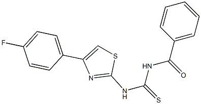 N-benzoyl-N'-[4-(4-fluorophenyl)-1,3-thiazol-2-yl]thiourea Struktur