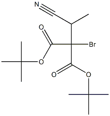 di(tert-butyl) 2-bromo-2-(1-cyanoethyl)malonate Struktur