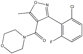 [3-(2-chloro-6-fluorophenyl)-5-methylisoxazol-4-yl](morpholino)methanone Struktur