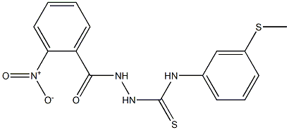 N1-[3-(methylthio)phenyl]-2-(2-nitrobenzoyl)hydrazine-1-carbothioamide Struktur