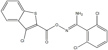 O1-[(3-chlorobenzo[b]thiophen-2-yl)carbonyl]-2,6-dichlorobenzene-1-carbohydroximamide Struktur