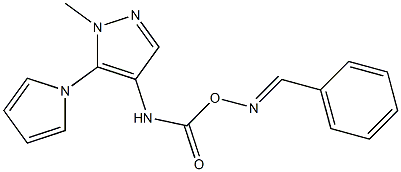 1-methyl-4-[({[(phenylmethylene)amino]oxy}carbonyl)amino]-5-(1H-pyrrol-1-yl)-1H-pyrazole Struktur