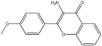 3-amino-2-(4-methoxyphenyl)-4H-chromen-4-one Struktur