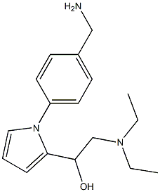 1-{1-[4-(aminomethyl)phenyl]-1H-pyrrol-2-yl}-2-(diethylamino)-1-ethanol Struktur