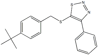 5-{[4-(tert-butyl)benzyl]sulfanyl}-4-phenyl-1,2,3-thiadiazole Struktur