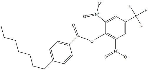 2,6-dinitro-4-(trifluoromethyl)phenyl 4-heptylbenzoate Struktur