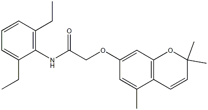 N1-(2,6-diethylphenyl)-2-[(2,2,5-trimethyl-2H-chromen-7-yl)oxy]acetamide Struktur