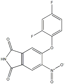 5-(2,4-difluorophenoxy)-6-nitroisoindoline-1,3-dione Struktur