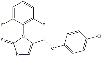 4-[(4-chlorophenoxy)methyl]-3-(2,6-difluorophenyl)-1,3-thiazole-2(3H)-thione Struktur