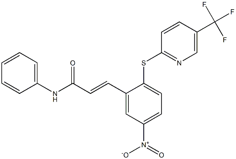 N1-phenyl-3-(5-nitro-2-{[5-(trifluoromethyl)-2-pyridyl]thio}phenyl)acrylamide Struktur