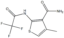 4-methyl-2-[(2,2,2-trifluoroacetyl)amino]thiophene-3-carboxamide Struktur