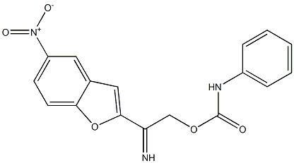 2-{[(anilinocarbonyl)oxy]ethanimidoyl}-5-nitro-1-benzofuran Struktur