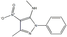 N5,3-dimethyl-4-nitro-1-phenyl-1H-pyrazol-5-amine Struktur