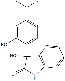 3-hydroxy-3-(2-hydroxy-4-isopropylphenyl)-1,3-dihydro-2H-indol-2-one Struktur