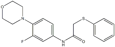 N-(3-fluoro-4-morpholinophenyl)-2-(phenylsulfanyl)acetamide Struktur