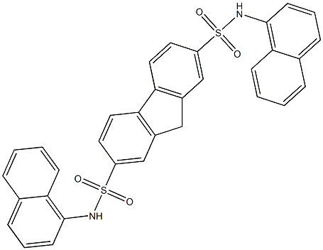 N2,N7-di(1-naphthyl)-9H-2,7-fluorenedisulfonamide Struktur