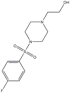 2-{4-[(4-fluorophenyl)sulfonyl]piperazino}-1-ethanol Struktur