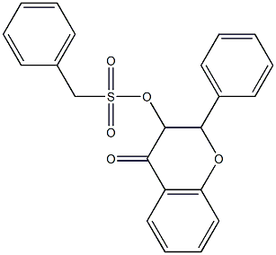 4-oxo-2-phenyl-3,4-dihydro-2H-chromen-3-yl phenylmethanesulfonate Struktur