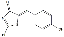 5-[(Z)-(4-hydroxyphenyl)methylidene]-2-sulfanyl-1,3-thiazol-4-one Struktur