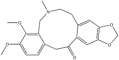 3,4-dimethoxy-6-methyl-5,6,7,8,14,15-hexahydrobenzo[c][1,3]dioxolo[4',5':4,5]benzo[g]azecin-14-one Struktur