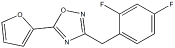 3-(2,4-difluorobenzyl)-5-(2-furyl)-1,2,4-oxadiazole Struktur